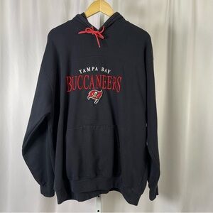 NFL Tampa Bay Buccaneers XL Embroidered Logo Hoodie Hooded Sweatshirt Flag